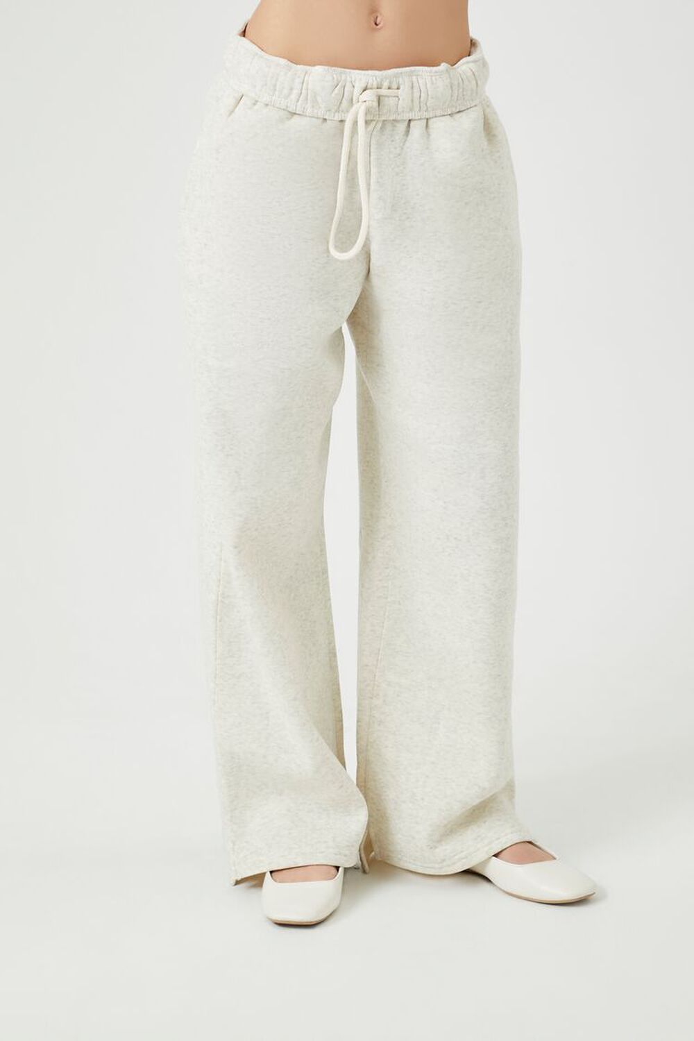 Fleece Wide-Leg Sweatpants